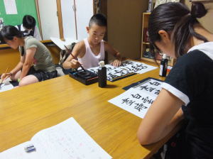 書道教室：授業風景